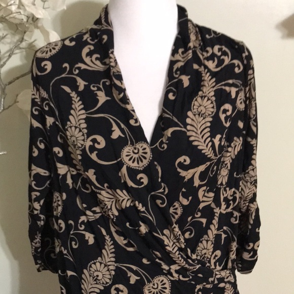 KAREN KANE FRONT WRAP TOP - Picture 2 of 5